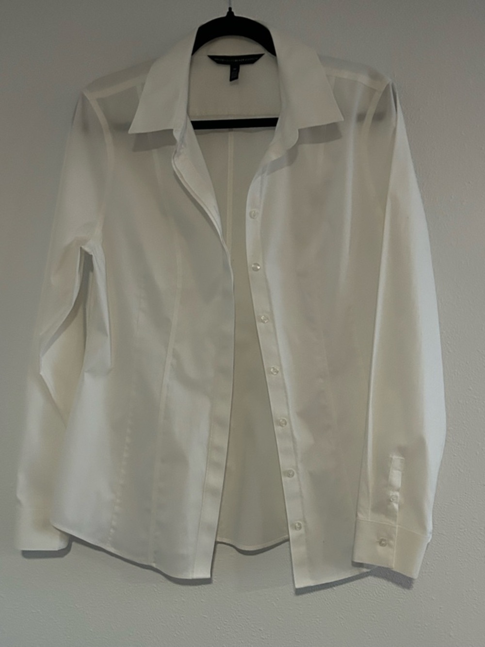 White House Black Market White Button-Down Shirt